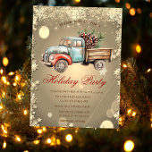 Truck Pine Cones Sterren Vakantie Uitnodiging