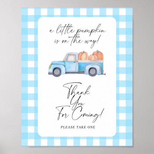 Truck pompoen - Bedankt voor het komen Poster (Voorkant)