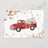  Truck Pompoen Herfst Baby shower Advies Informatiekaartje (Achterkant)