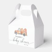 Truck pompoen herfst baby shower bedankdoosjes (Achterkant)
