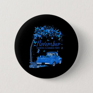 Truck Pompoen November Diabetes Bewustzijn Maand G Ronde Button 5,7 Cm