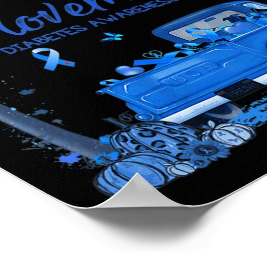 Truck Pumpkin November Diabetes Awareness Month Gi Poster (Hoek)