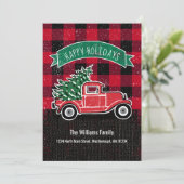  Truck Red Buffalo Pset Holiday Moving Aankondiging (Staand voorkant)