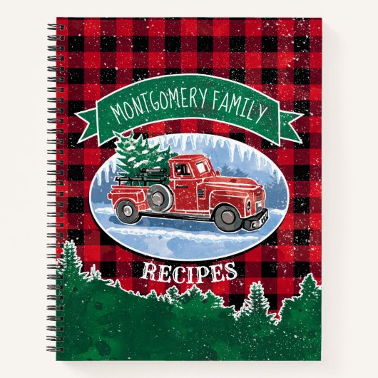 Truck Red Buffalo Pset Holiday Recipe Notitieboek (Voorkant)