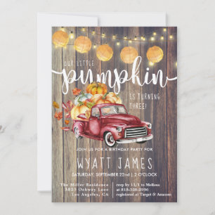  Truck Rustic Barnwood Autumn Birthday