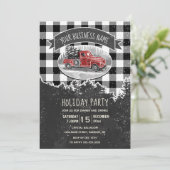  Truck Rustic Corporate White Holiday Party Kaart (Staand voorkant)
