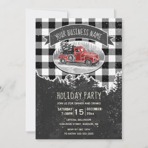  Truck Rustic Corporate White Holiday Party Kaart