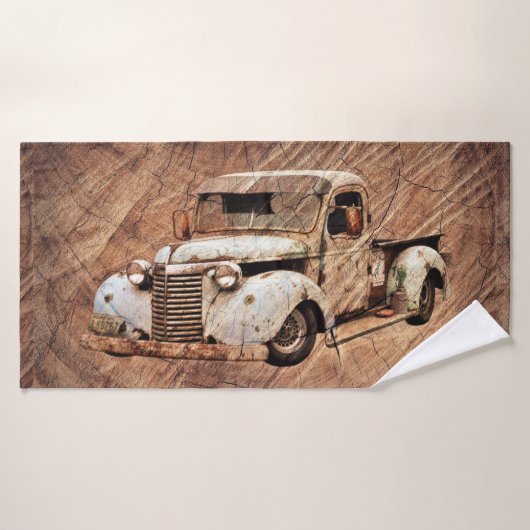  Truck Rustic Wood Bad Handdoek (Badhanddoek)