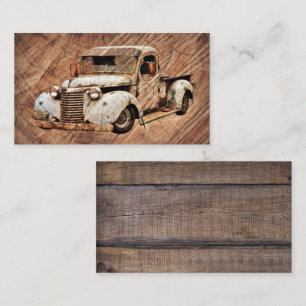  Truck Rustic Wood Visitekaartje