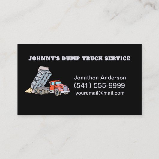 Truck Services dumpen Visitekaartje (Voorkant)