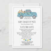 Truck Social Distance Blue Baby shower by Mail Kaart (Voorkant)