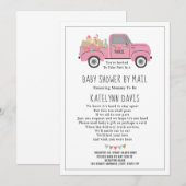 Truck Social Distancing Pink Baby shower by Mail Kaart (Voorkant / Achterkant)