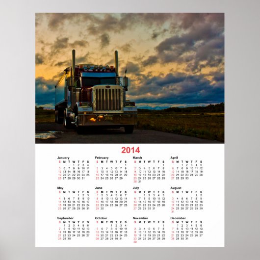 Truck Stop Sky 2014 kalender Poster (Voorkant)