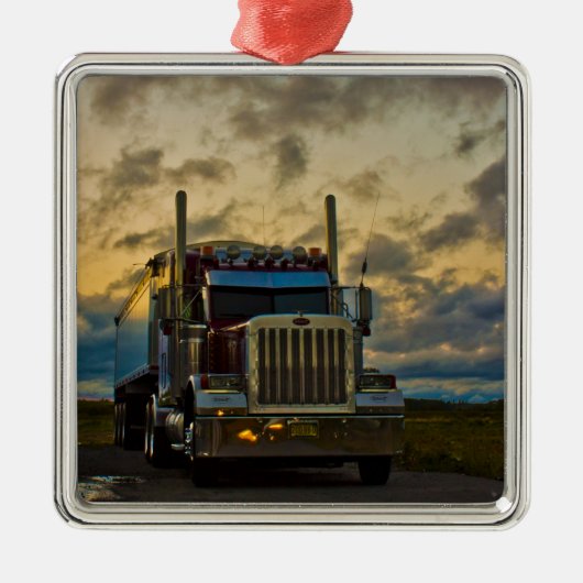Truck Stop Sky-versiering Metalen Ornament (Voorkant)