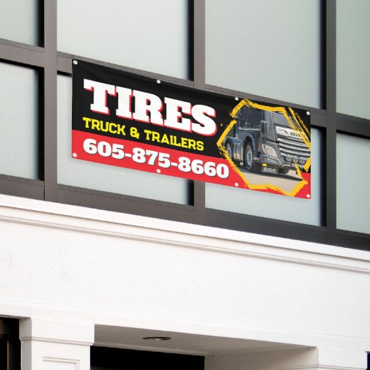 Truck Stop Tyre Store Aangepast Spandoek (Buitenkant Gebouw)