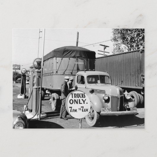 Truck Stop van 1940 Briefkaart (Voorkant)