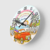 Truck Surfer lighthouse   clock Ronde Klok (Hoek)
