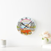 Truck Surfer lighthouse   clock Ronde Klok (Huis)