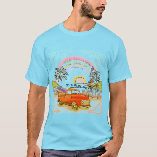 Truck Surfer Vuurtoren T-shirt (Voorkant)