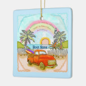 Truck Surfer Vuurtorenornament Keramisch Ornament (Links)