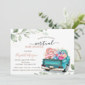 Truck Sweets Cadeaus Virtual Drive by Baby shower Kaart (Staand voorkant)