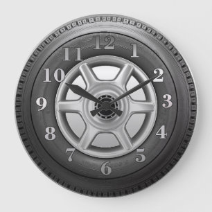 Truck Tire Mannen Novelty Wall Clock Grote Klok