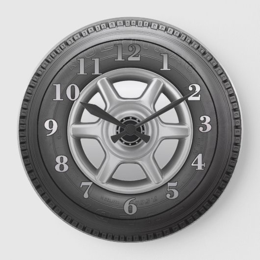 Truck Tire Mannen Novelty Wall Clock Grote Klok (Voorkant)