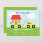 Truck Towing House We verhuisden Housewarming Part Kaart (Voorkant / Achterkant)