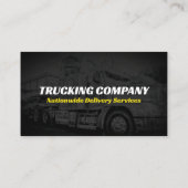 Truck Tracks Zwart en Geel Visitekaartje (Achterkant)