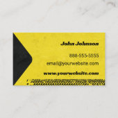 Truck Tracks Zwart en Geel Visitekaartje (Voorkant)