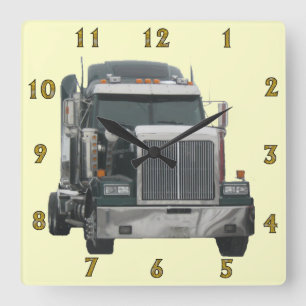 Truck Tractor Wall Clock Vierkante Klok