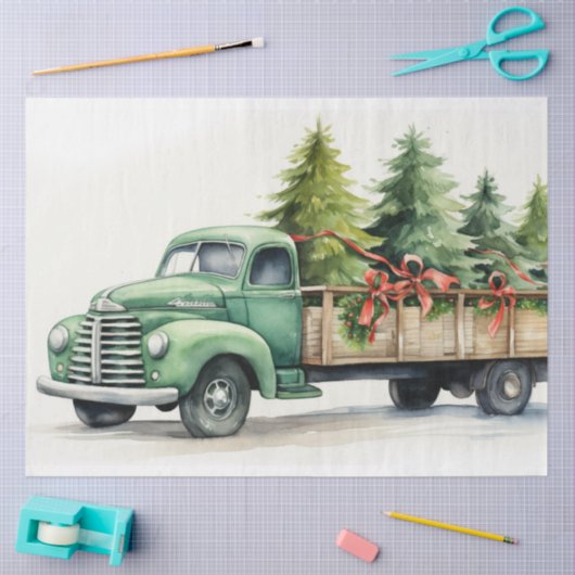 Truck Treasures: Kerstboom Boerderij Tissuepapier (Craft)