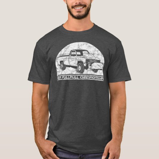  Truck Trekken  Retro 4x4 Truck T-shirt (Voorkant)