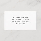 Truck Trucker Auto Rijdend Vervoer Wit Visitekaartje (Achterkant)