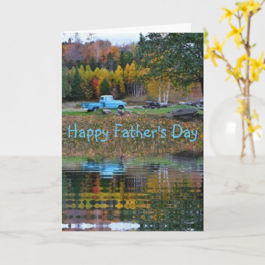 Truck Vaderdag Kaart (Gele Bloem)