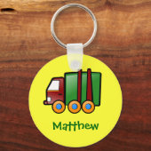 Truck voor persoonlijke naam Cartoon Sleutelhanger (Voorkant)