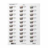 Truck Vrolijk Kerstfeest Adresetiketten Etiket (Full Sheet)