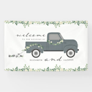  Truck Wedding Bloemen Welkom Spandoek
