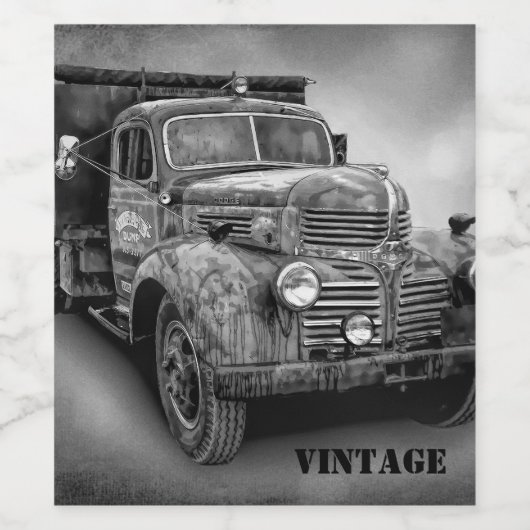  TRUCK WIJN ETIKET (Enkel label)