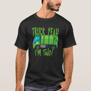Truck Yeah Ik ben Twee Vuilniswagen Voor 2 Jaar Ge T-shirt