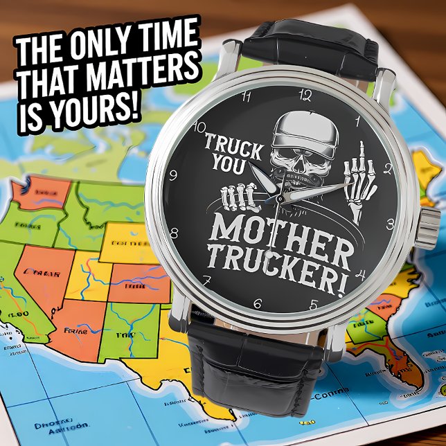 Truck You Mother Trucker Skull! Horloge (Creator heeft geüpload)