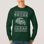 Truckchauffeur lelijke kersttrui t-shirt (Voorkant)