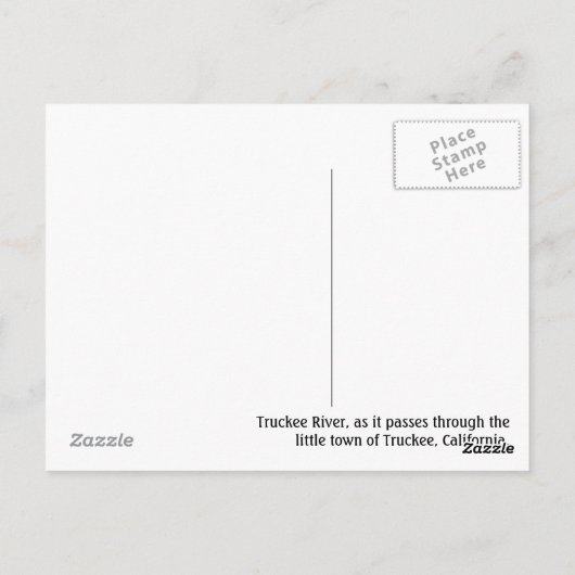 Truckee Briefkaart (Achterkant)