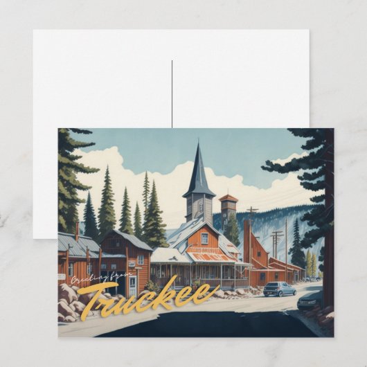 Truckee, CA Briefkaart (Voorkant / Achterkant)