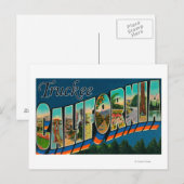 Truckee, Californië - grote lettertjes Briefkaart (Voorkant / Achterkant)
