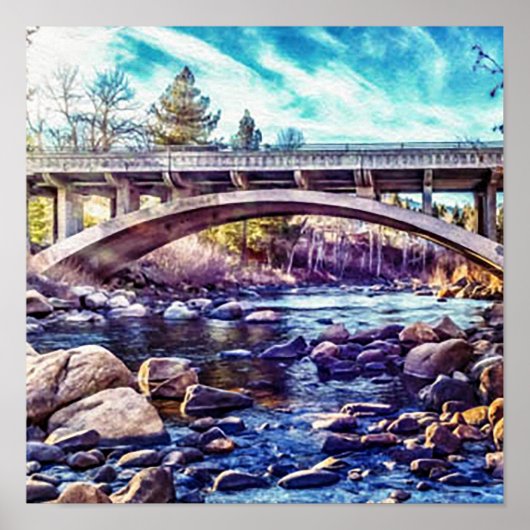 Truckee River at Verdi Nevada Poster (Voorkant)