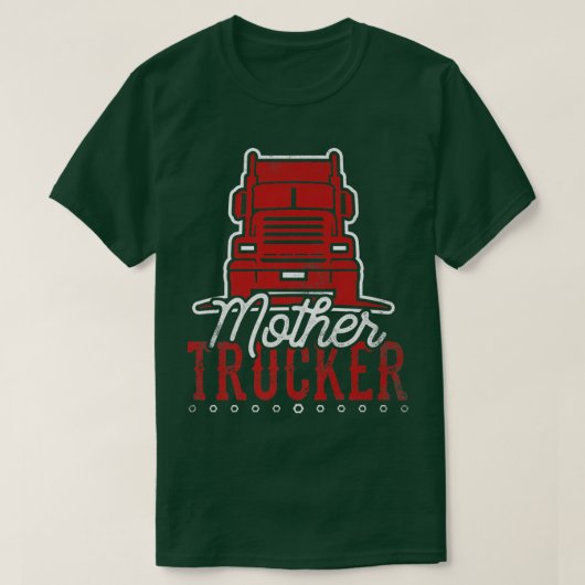 Trucker 18 Wheeler Big Rig T-shirt (Design voorkant)