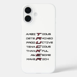 Trucker Acrostic Professionele Eigenschappen Sterk iPhone 16 Hoesje