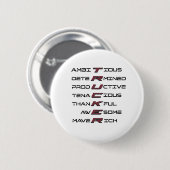Trucker Acrostic Professionele Eigenschappen Sterk Ronde Button 5,7 Cm (Voorkant /achterkant)