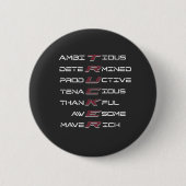 Trucker Acrostic Professionele Eigenschappen Sterk Ronde Button 5,7 Cm (Voorkant)